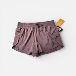 New With Tags Mauve Hiking Athletic Shorts Size XL 16–18 Elastic Waist Pockets